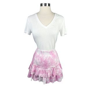 Generation Love Pink & White Athena Mini Skirt - Size Small